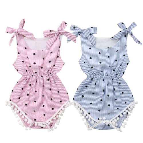 Cute Newborn Baby Girls Floral Romper Bowknot