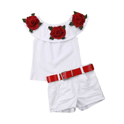 kids girl clothes princess fashion flower tops