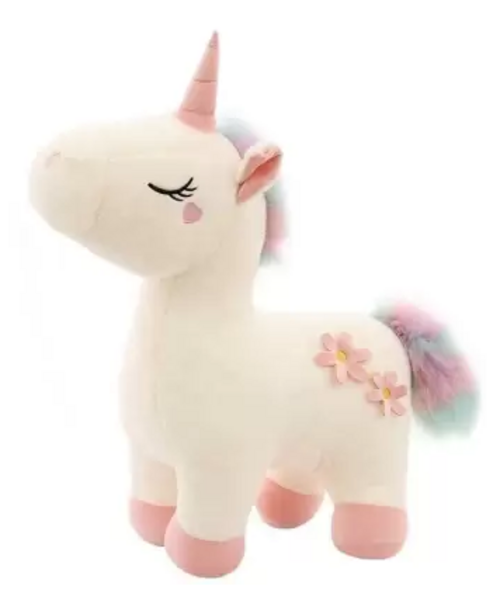 Super Soft Plush Cute Unicorn Soft Toy Stuffed for Kids - 35 cm white