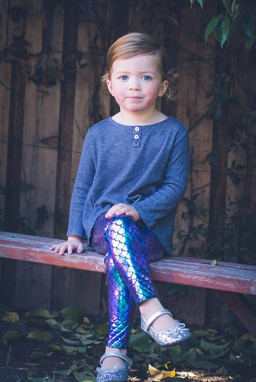 Kid Baby Girl Mermaid Bling Long Pants Babies Fish