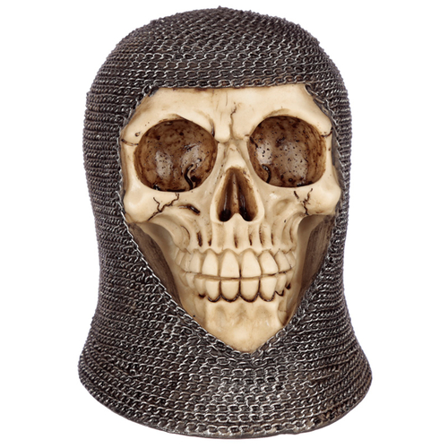 Gothic Chain Mail Skull Ornament