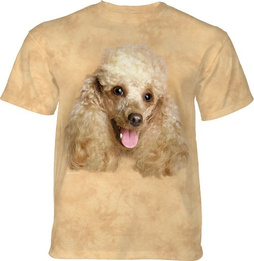 The Mountain 1065624 Tan Happy Poodle Portrait Adult Classic Tee - 2XL