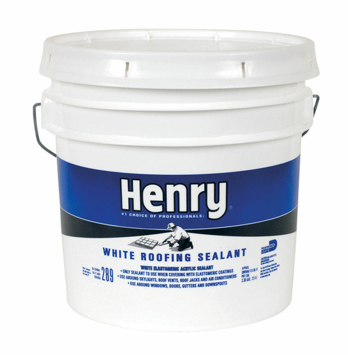 Henry 1415579 Smooth White Elastomeric Acrylic Roofing Sealant, 3.