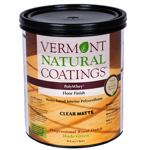 Vermont Natural Coatings 1837574 PolyWhey Matte Clear Water-Based Floo