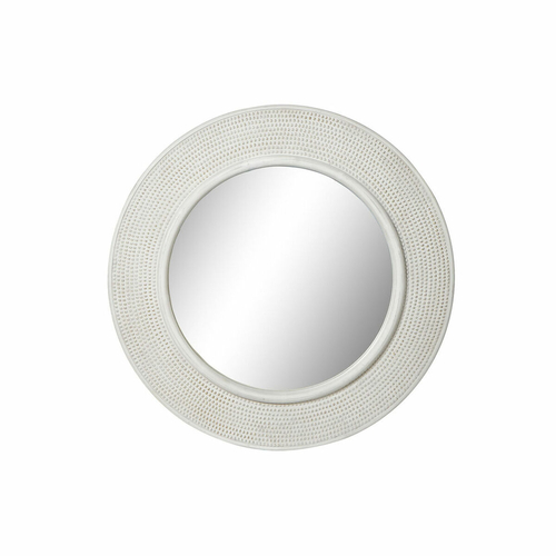 Wall mirror DKD Home Decor White Crystal MDF Wood (115 x 2.5 x 115 cm)