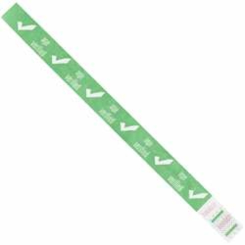 Tyvek WR102GN 0.75 x 10 in. Green Age Verified Wristbands - Case of 50