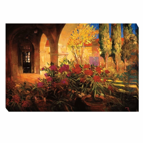 Twilight Courtyard by Philip Craig Premium Gallery-Wrapped Canvas Gicl