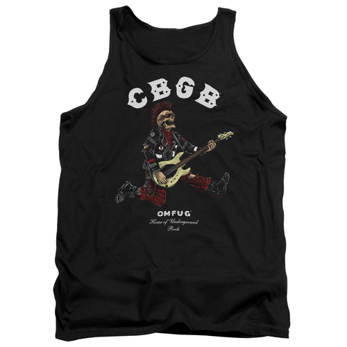 Trevco CBGB123-TK-5 Cbgb-Skull Jump - Adult Tank, Black - 2X