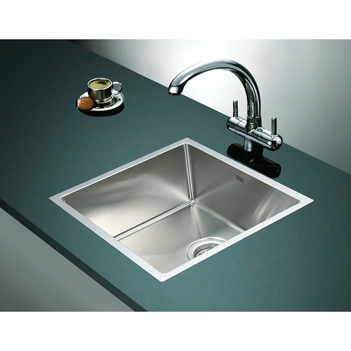 490x440mm Stainless Steel Single Bowl Sink with Round Waste