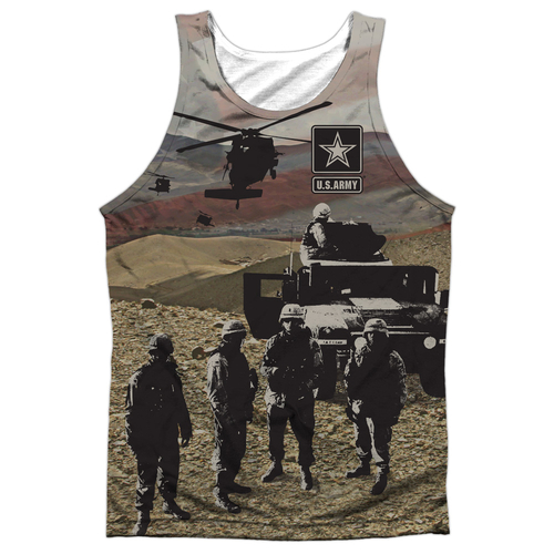 Trevco AR114-TKPP-1 Army & Values-Adult 100 Percent Poly Tank Top T-Sh