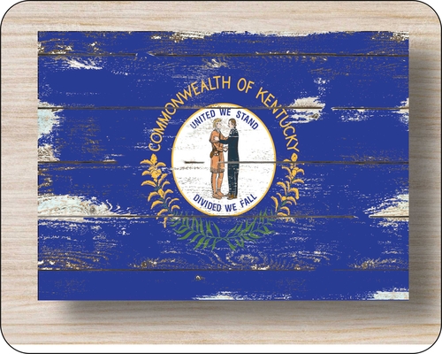 Kentucky  State Flag Distressed Art Mouse Pad