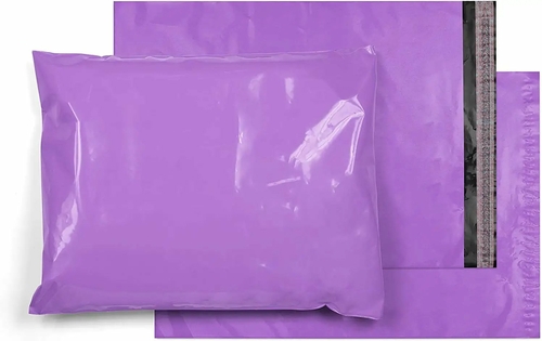 Amiff Purple Poly Mailers 7.5 x 10.5, Peel and Seal Poly Shipping Bags