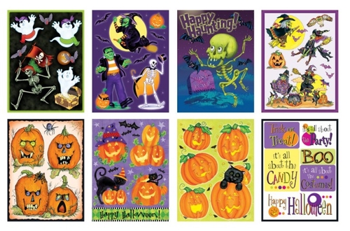 Main Impact Innovations 10632 Halloween Cling Assortment  48 Piece- pack of image