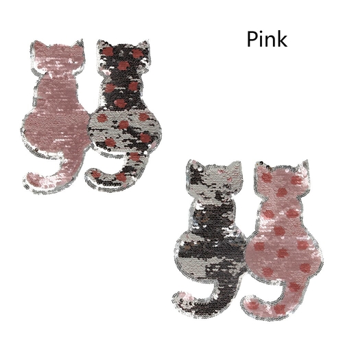 1Pcs NEW cat Reversible Change color Sequins
