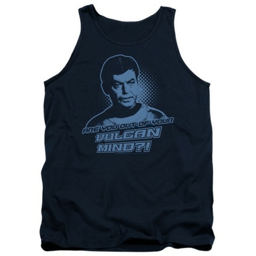 Main Trevco St Original-Vulcan Mind - Adult Tank Top - Navy- 2X image