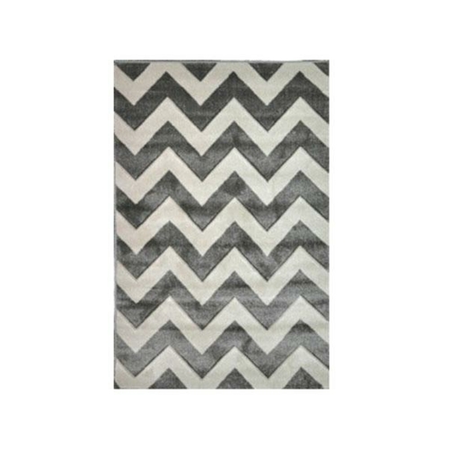 Picasso Chevron Grey White Rug