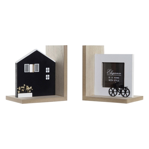 Bookend DKD Home Decor Wood (2 pcs) (15 x 12 x 17 cm)