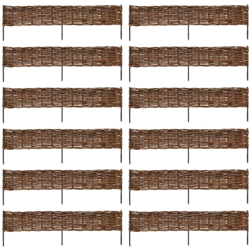Garden Willow Border Fences 5 pcs 47.2" x 13.8"