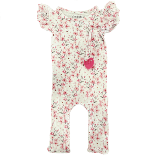 Bloom Where You are Planted - Doodalou Bamboo Baby Romper Ruffle