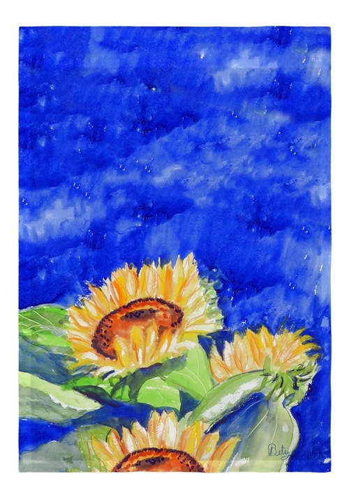 Betsy Drake FL775 Rising Sunflower Flag - 12.5 x 18 in.