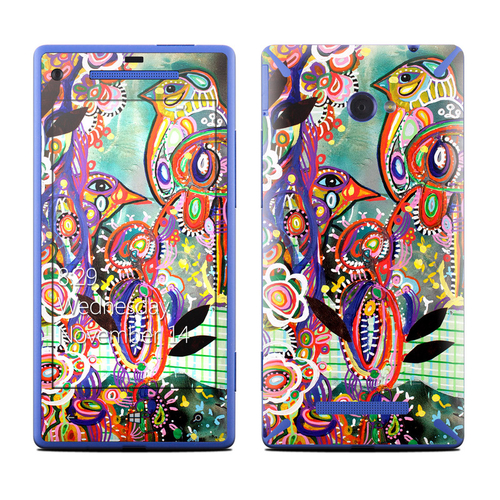 DecalGirl HTC8-PURBRD HTC Windows 8X Skin - Purple Birds
