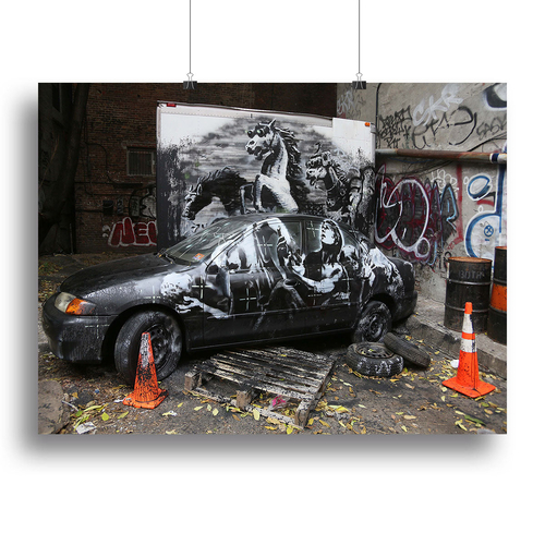 Banksy War Horse Canvas Print or Poster