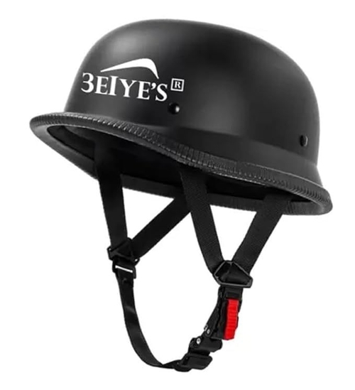 German Novelty Skull Cap, Basic Flat Black German Novelty Hat with