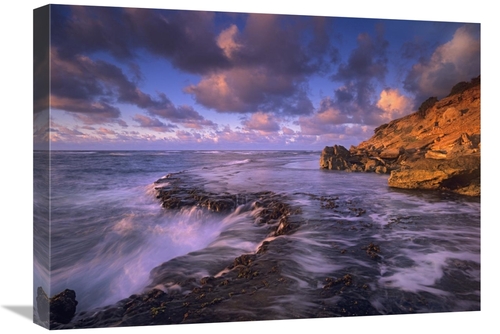 Global Gallery GCS-396356-1824-142 18 x 24 in. Surf Crashing on Rocks 