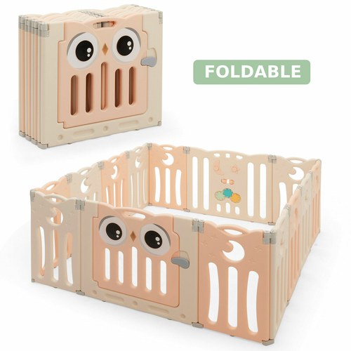 Foldable 14 Panel Baby Playpen / Activity Centre with Anti-Slip Feet