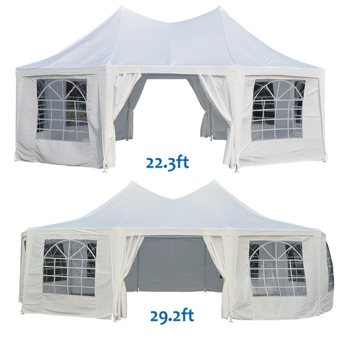 Outsunny Octagonal Party Tent Wedding Event Shelter Outdoor with