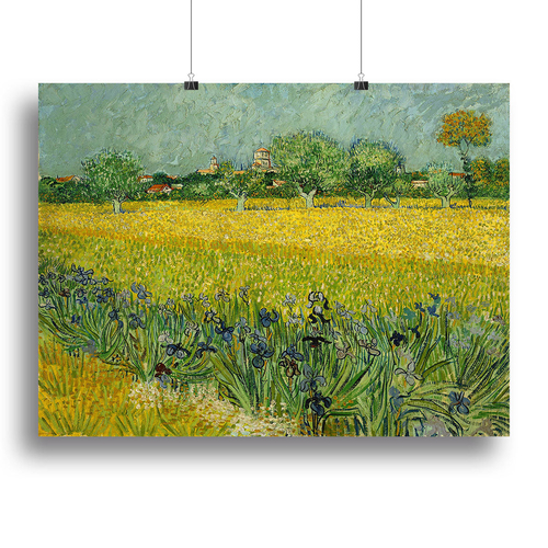Field with flowers near Arles Canvas Print or Poster