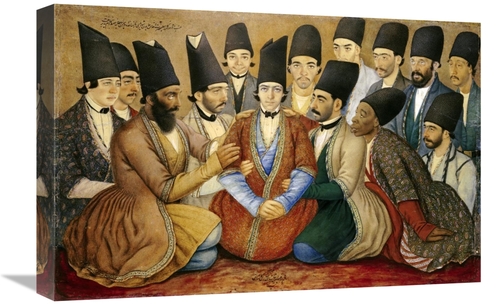 Global Gallery GCS-268180-22-142 22 in. A Young Qajar Prince & His Ent