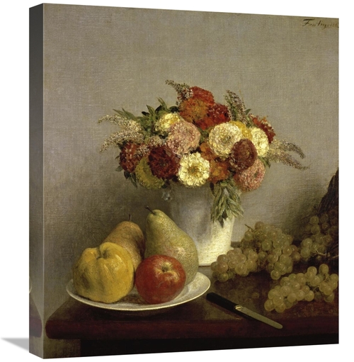 Global Gallery GCS-282020-22-142 22 in. Flowers & Fruit Cuisine Art Pr