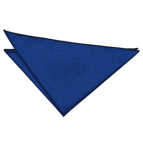 Greek Key Handkerchief - Royal Blue