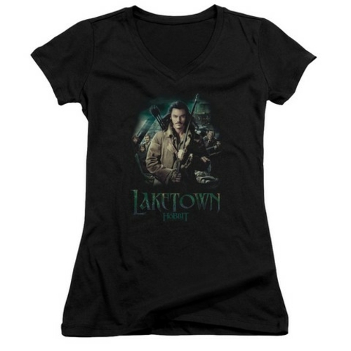 Trevco Hobbit-Protector Junior V-Neck Tee- Black - Large