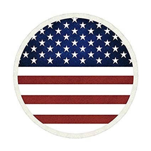 3 Inch Cloth  Patch American Flag Round