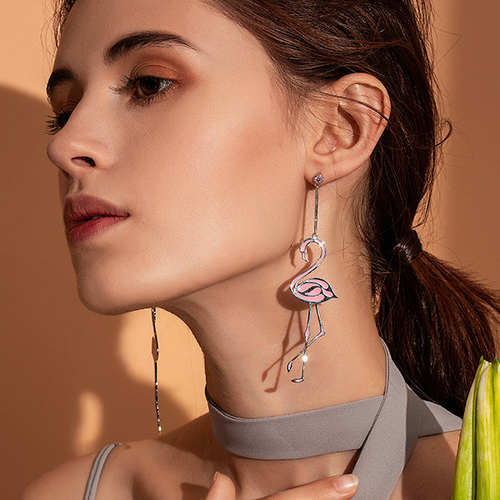 Flamingo Pendant Earrings