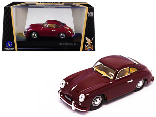 1952 Porsche 356 Coupe Burgundy 1/43 Diecast Model Car by Road