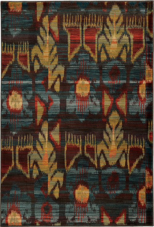 Oriental Weavers Sedona 4378H 6x9  Rectangle - Charcoal/ Blue-Nylon/Po