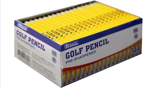 Bazic  700  Pre-Sharpened #2 Golf Pencil (144/Pack)   Pack of 12