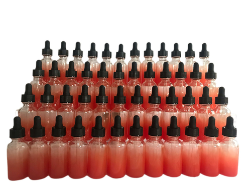 48 PACK OF 1oz ORANGE GLASS DROPPER BOTTLES