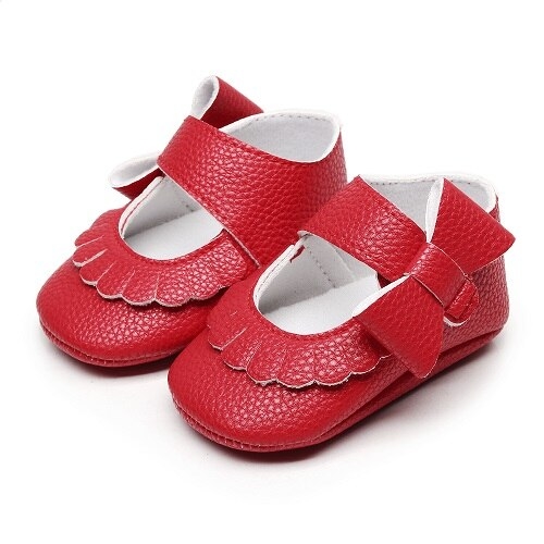 Hongteya new PU leather baby girls shoes soft sole