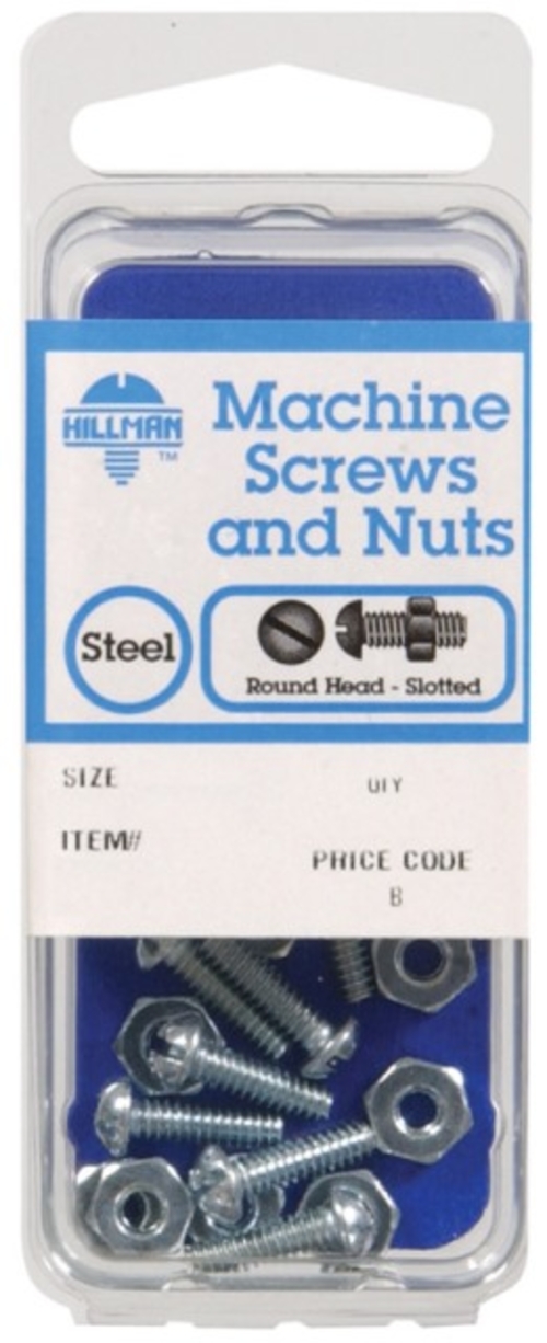 Hillman 966756 0.25 x 2.5 in. Zinc Plated Machine Combo Screws with Nu