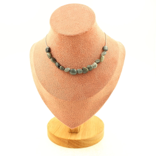 Hawk's Eye from South Africa 15 beads necklace