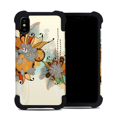 DecalGirl AIPXBC-SSFLOWERS Apple iPhone X & XS Bumper Case - Sunset Fl