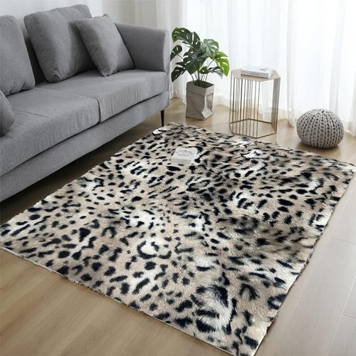 CottonFry Faux Sheepskin Fur Area Rugs Round Fur Throw Rug Floor Mat