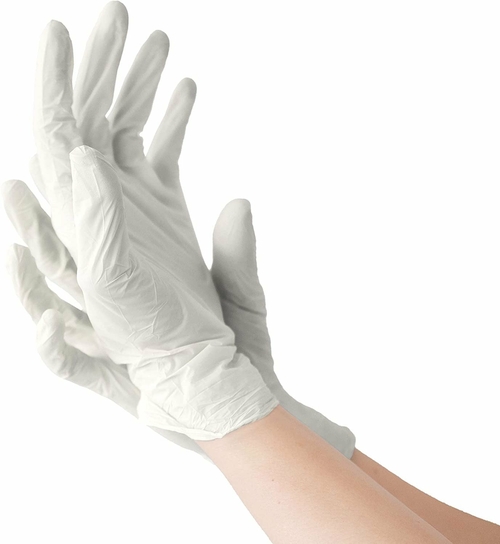 Pack of 100 Industrial Latex Glovs, Extra Large. White Disposable Hand