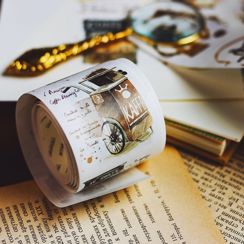 30/50mm*5m Retro Cafe Coffee Cake Washi Tape