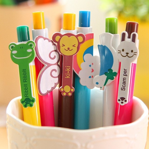 5 Pcs Cute Kawaii Ballpoint Pens Cartoon Rabbit