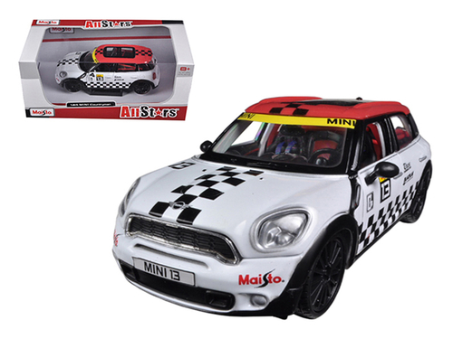 Mini Cooper Coutryman White #13 1/24 Diecast Car Model by Maisto